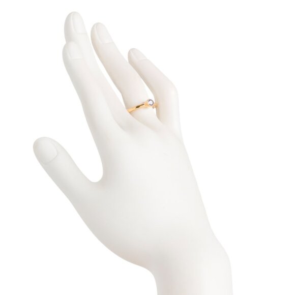 SHAANTI JEWELS  India 18k Sterling Silver Birthstone Stacking Ring - Picture 2 of 2